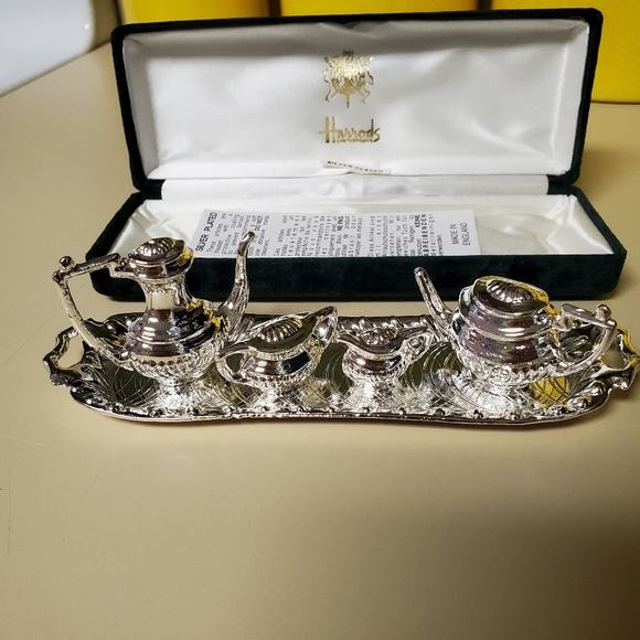 Harrod's Accents Harrods Miniature Silverplate Tea Set Poshmark